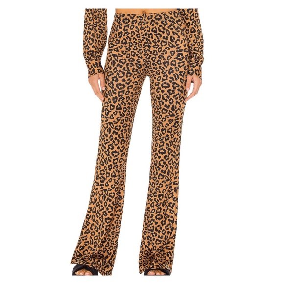 Beach Riot Leopard Natalie Bell Bottom Pants - Picture 3 of 7
